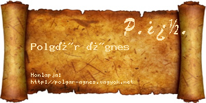 Polgár Ágnes névjegykártya